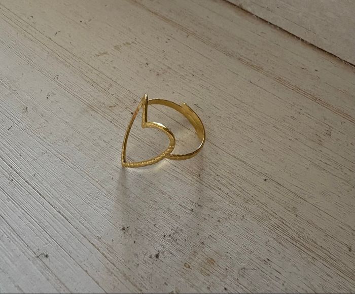 Bague dorée acier inoxydable - photo numéro 3