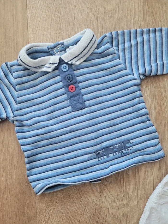 Ensemble 2 pièces P'tit Bisou 1 mois - photo numéro 2