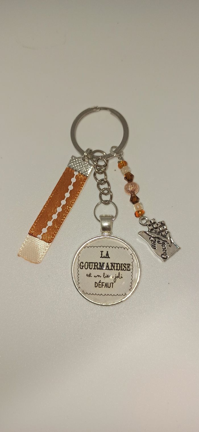 Porte clé humour " Gourmandise "