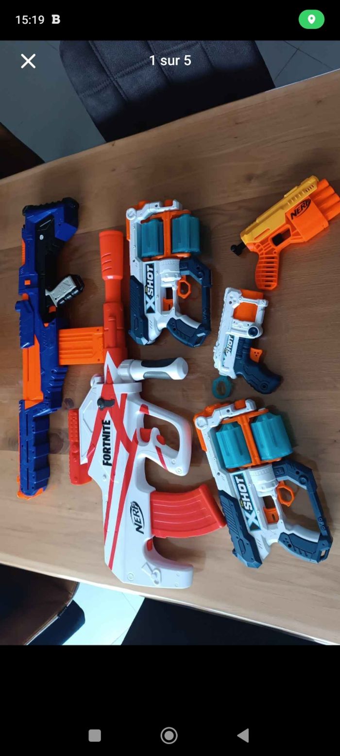Lot de 6 pistolets Nerf