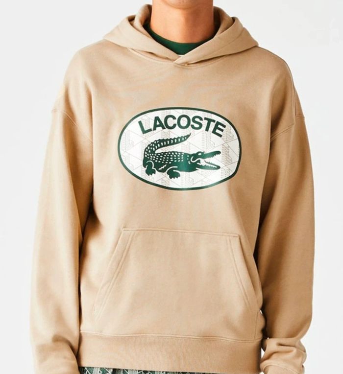 Sweat beige à capuche Lacoste 4XL neuf - photo numéro 2