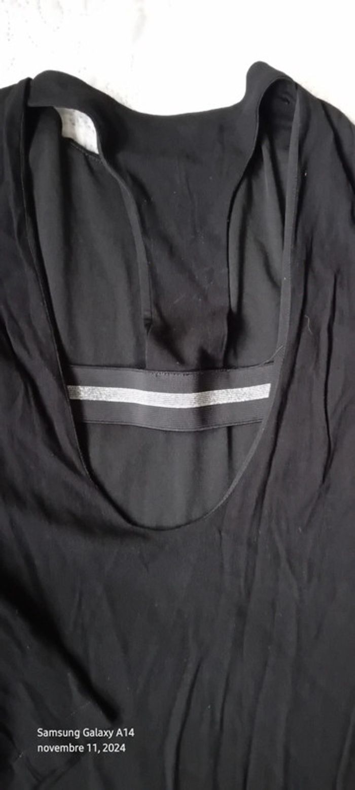 Robe chic noire dos ouvert bande élastique femme S Trafaluc Zara - photo numéro 9