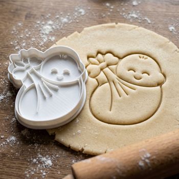 Emporte-pièce Bébé et Baluchon - Découpoir Sablé Naissance, Baptême, Baby Shower