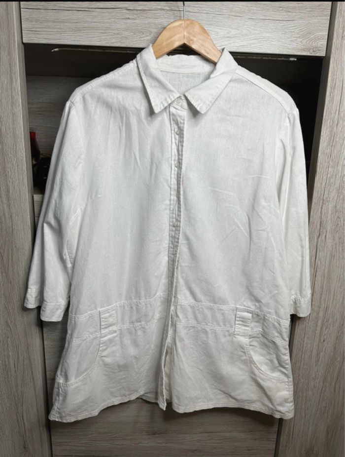 Chemise saharienne en lin – Taille 46