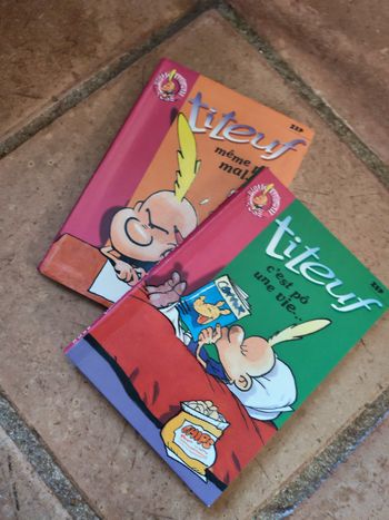 Titeuf, lot de 2 livres de la Bibliothèque rose, les années 2000