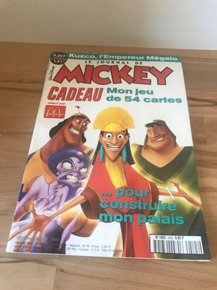 jeu de cartes de construction de château jamais utilisées avec journal de mickey vintage 03/2001 - photo numéro 7