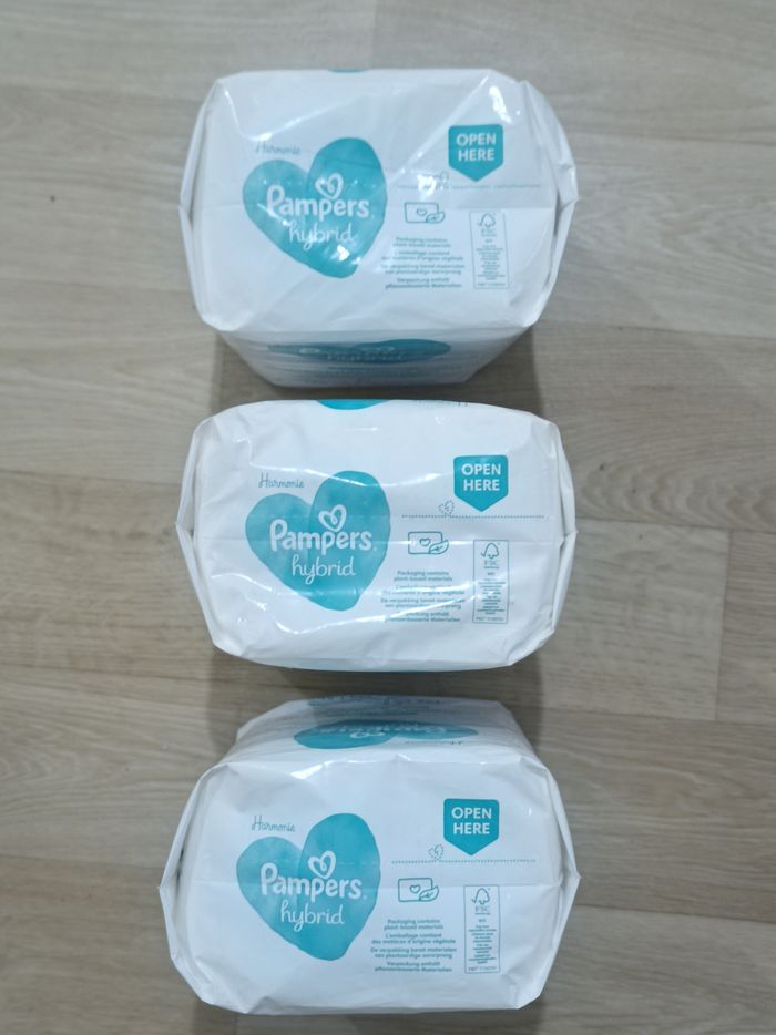3 paquets de couches jetables Pampers hybrid - photo numéro 3