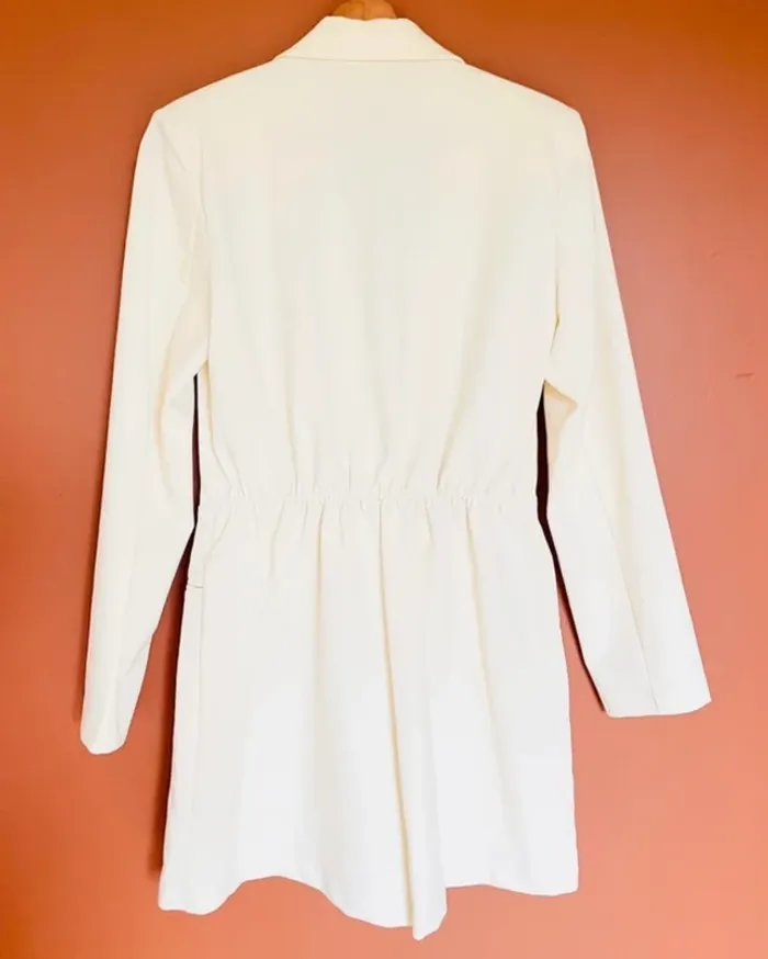 Élégant combishort blazer, écru - photo numéro 2