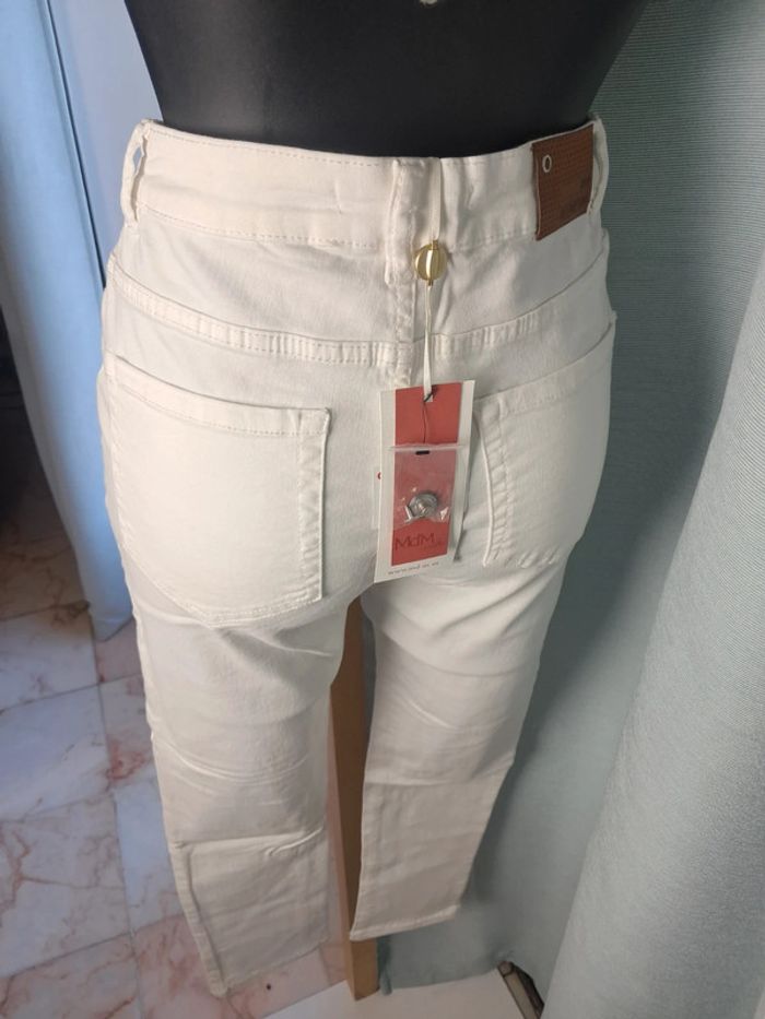 Md'M jean blanc été taille haute T.36/38 neuf - photo numéro 7