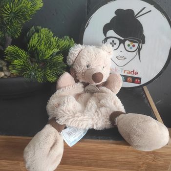Doudou ours écharpe marron Beige Brun BN940 Baby nat #geektradedoudou