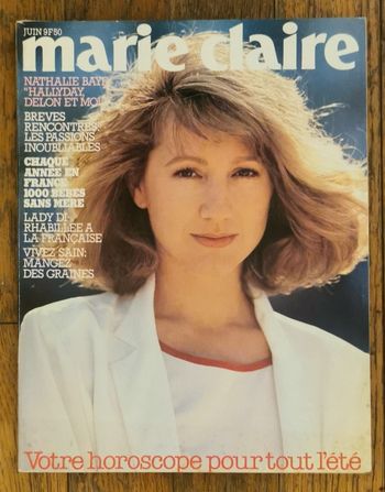 Ancien magazine marie claire 1984 Nathalie baye vintage