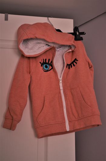 Veste abricot molleton / fourrure