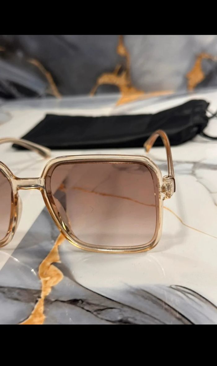 Lunettes de Soleil Fantaisie Marron Clair - photo numéro 3