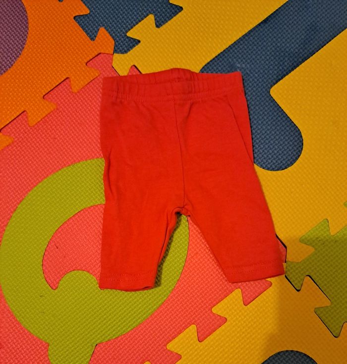 Ensemble robe legging blanc corail fleur, taille 3 mois (62 cm) - photo numéro 6