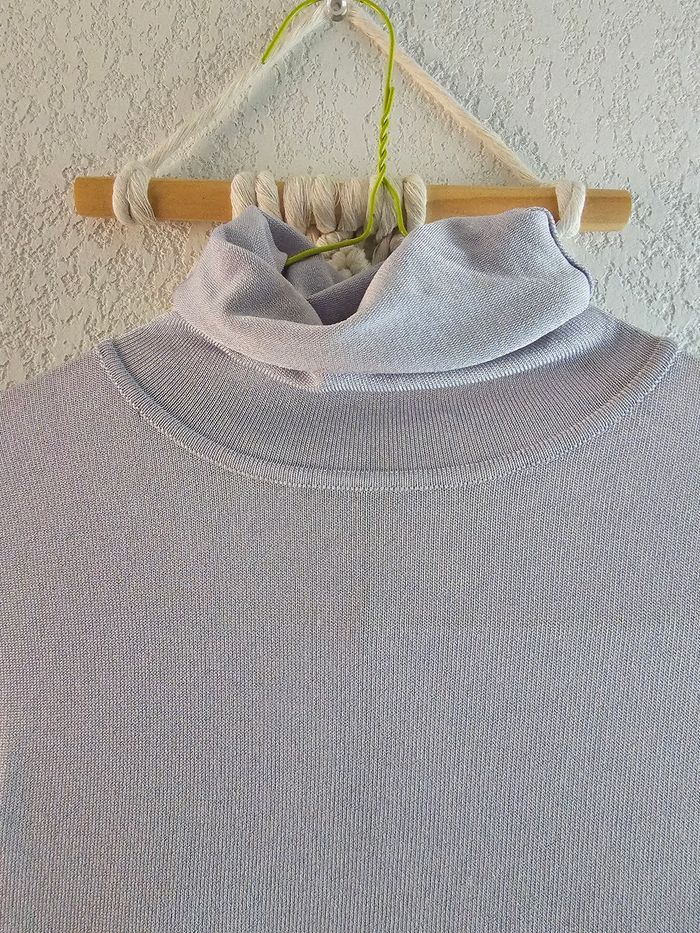 Top court gris bleu neuf Zara taille xs - photo numéro 4