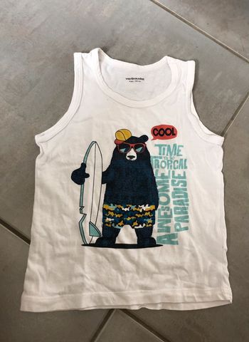 Débardeur comme neuf 4 ans 102 cm vert baudet