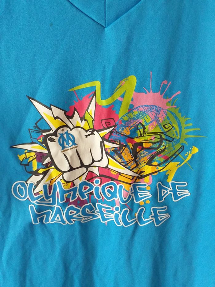 Tee-shirt sport OM bleu - photo numéro 3