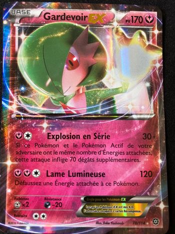 Carte Pokémon rare Gardevoir EX 170PV holo 78/114 TBE