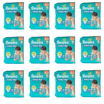 Lot de 420 Couches Pampers Baby Dry 6-10 kg Taille 3 Neuf