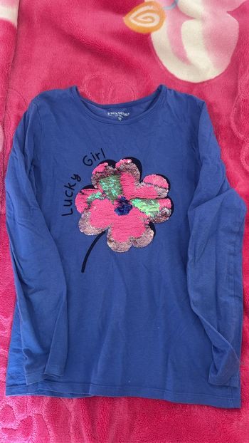 Pull fille bleu