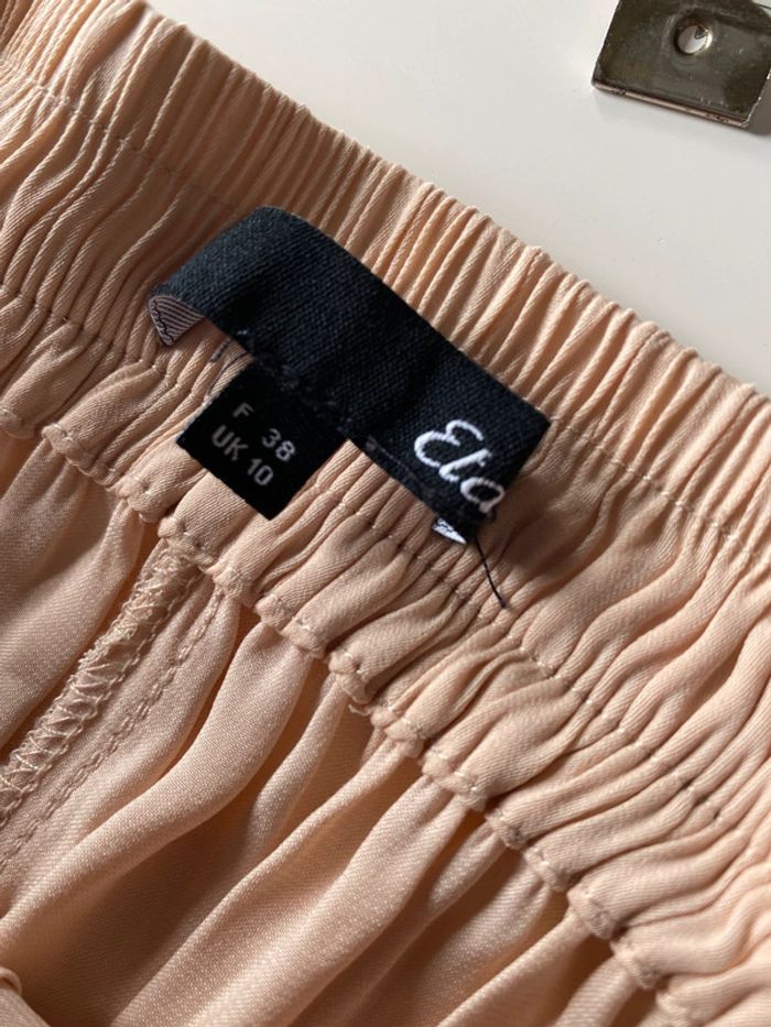 Jupe short abricot ceinture à nouer - photo numéro 9