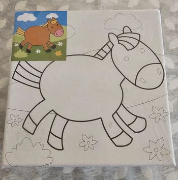 Lot de 6 toiles avec dessins d'animaux