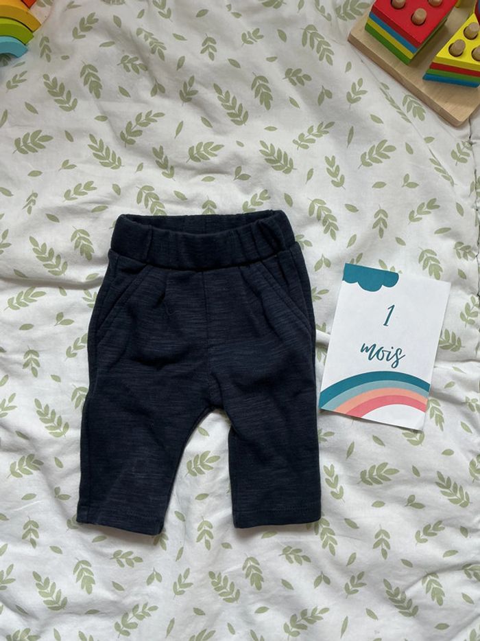 pantalon marine chiné 1 mois kiabi - photo numéro 2