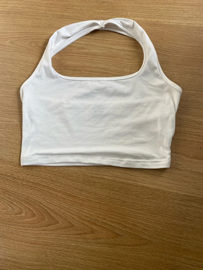 Top blanc au cou taille XS - photo numéro 3