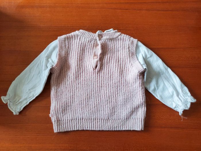 Pull effet gilet chemise 18mois - photo numéro 2