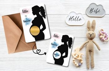 Carte à gratter annonce grossesse, mariage, demande témoin, parrain, marraine, annonce grossesse originale