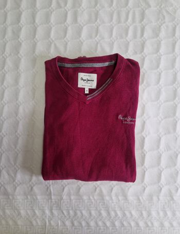 Pull col v , homme , pepe jeans , taille M , couleur bordeaux