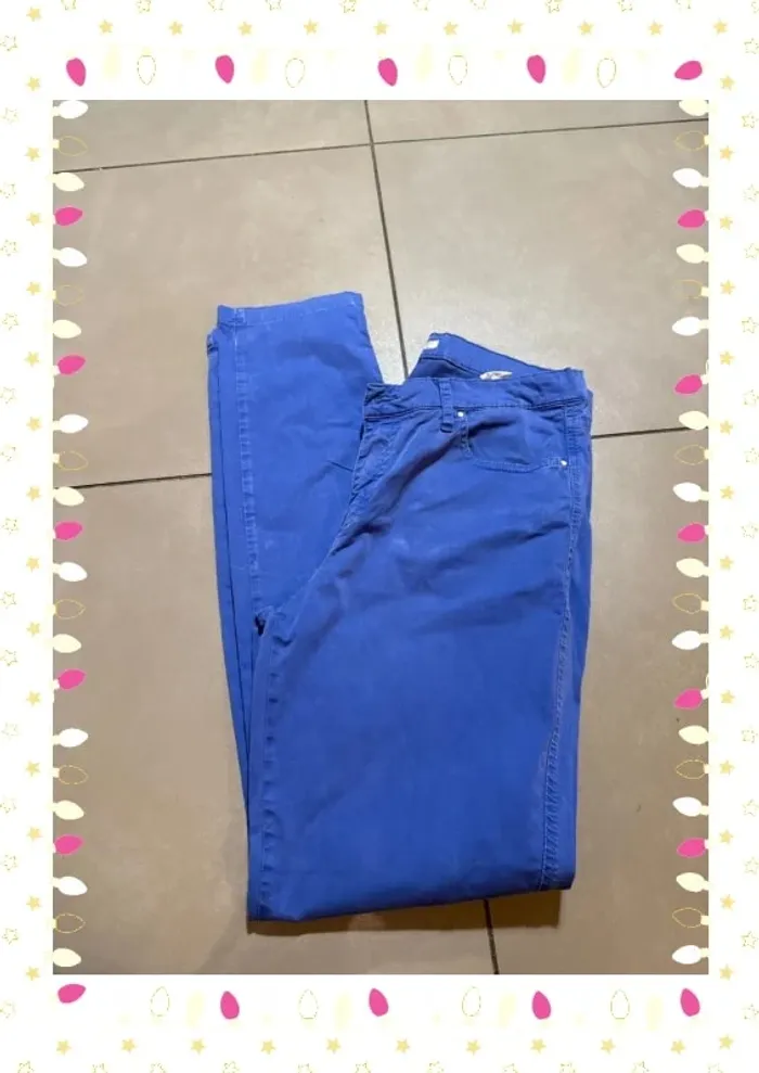 Pantalon bleu femme taille 44 LCDN - photo numéro 2