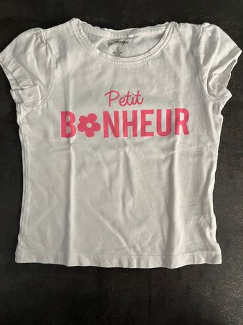 Teeshirt blanc Orchestra taille 5 ans « Petit bonheur »