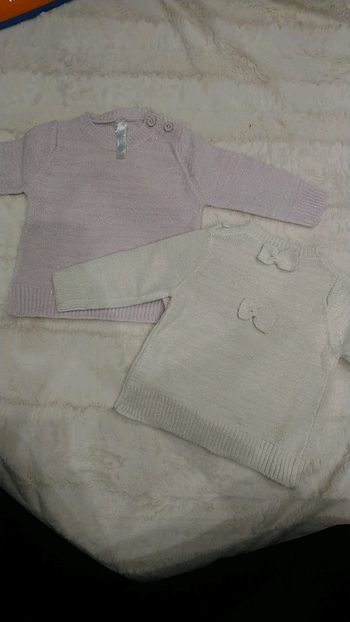 Lot de 2 pulls bébé filles brillants