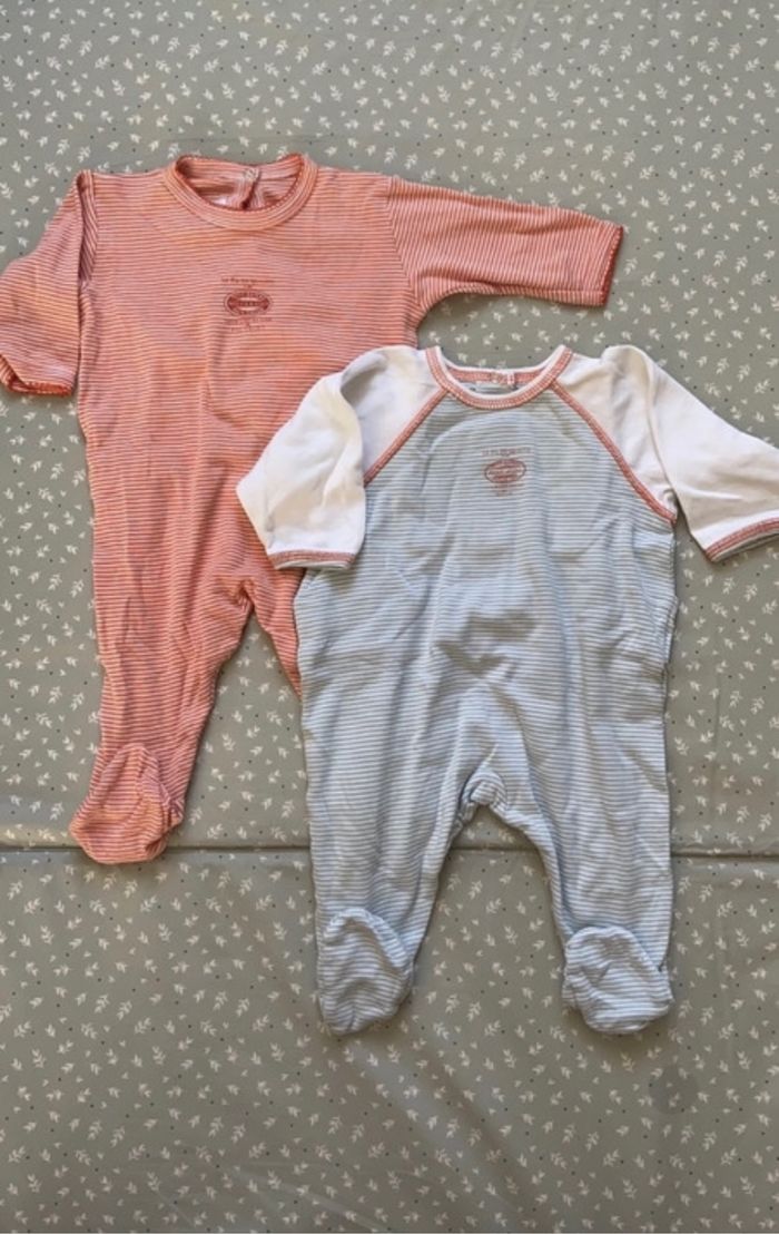 Lot 2 pyjamas Petit Bateau 3 mois