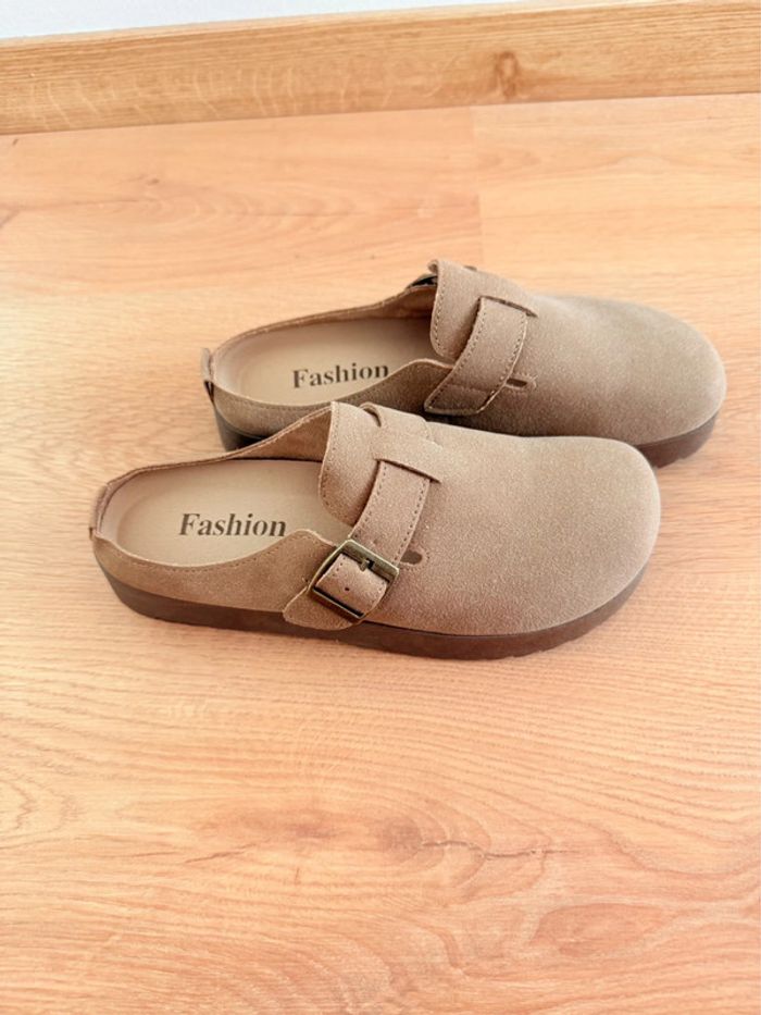 Sabots style Birkenstock beige - photo numéro 2