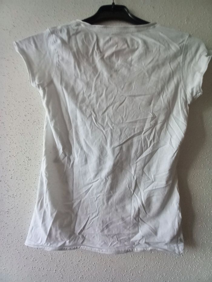 T - short femme blanc avec motif noir T: S - photo numéro 3