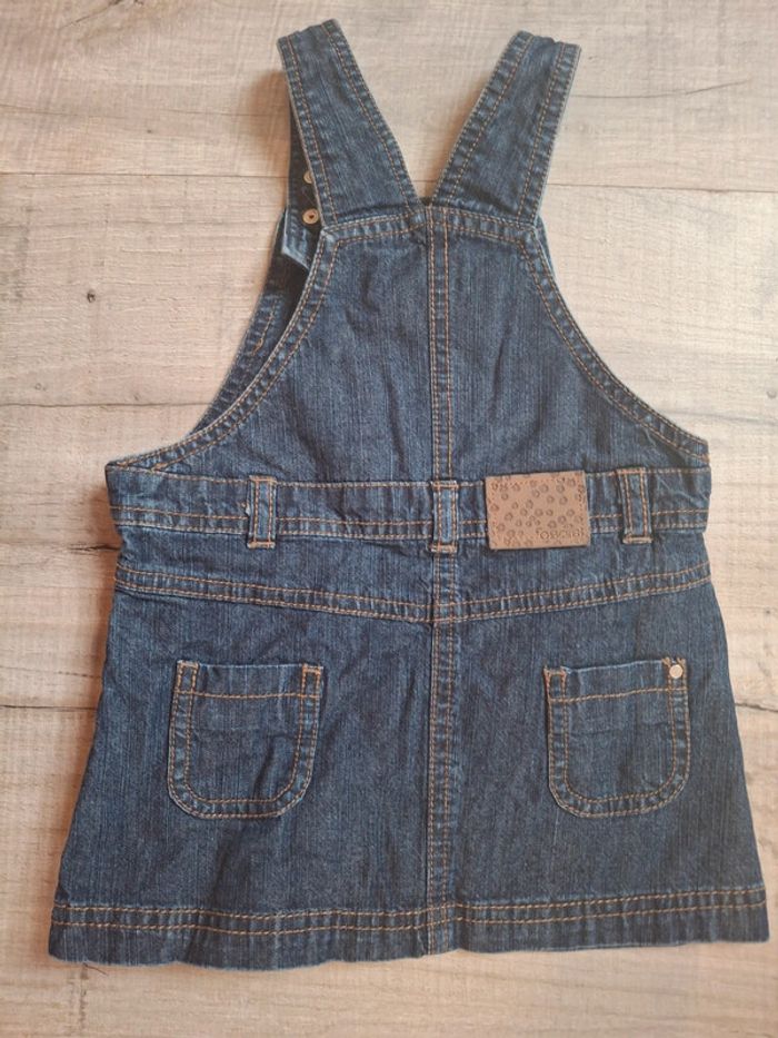 Robe salopette jeans fille 6 mois - photo numéro 3
