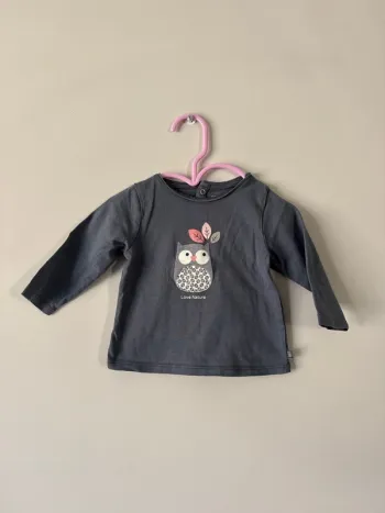 👚 haut manches longues - bébé fille - 6 mois - 68 cm - Obaibi - 100% coton - très bon état