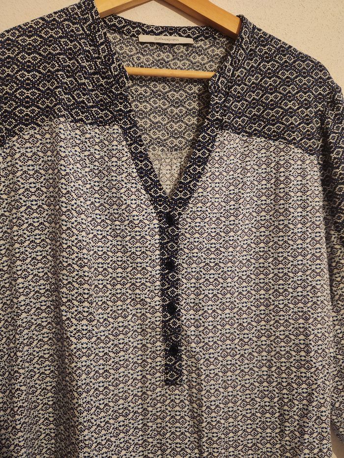 Blouse imprimée bleue Sud Express T.M - fluide & élégante - photo numéro 3