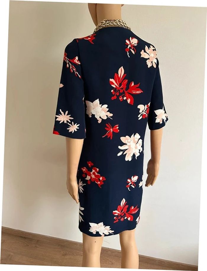 Robe bleue marine et imprimée à manches courtes WE taille XS bon état (petit défaut) - photo numéro 8