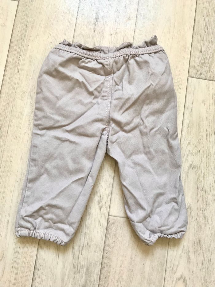 Pantalon toile taupe 3 mois - photo numéro 2