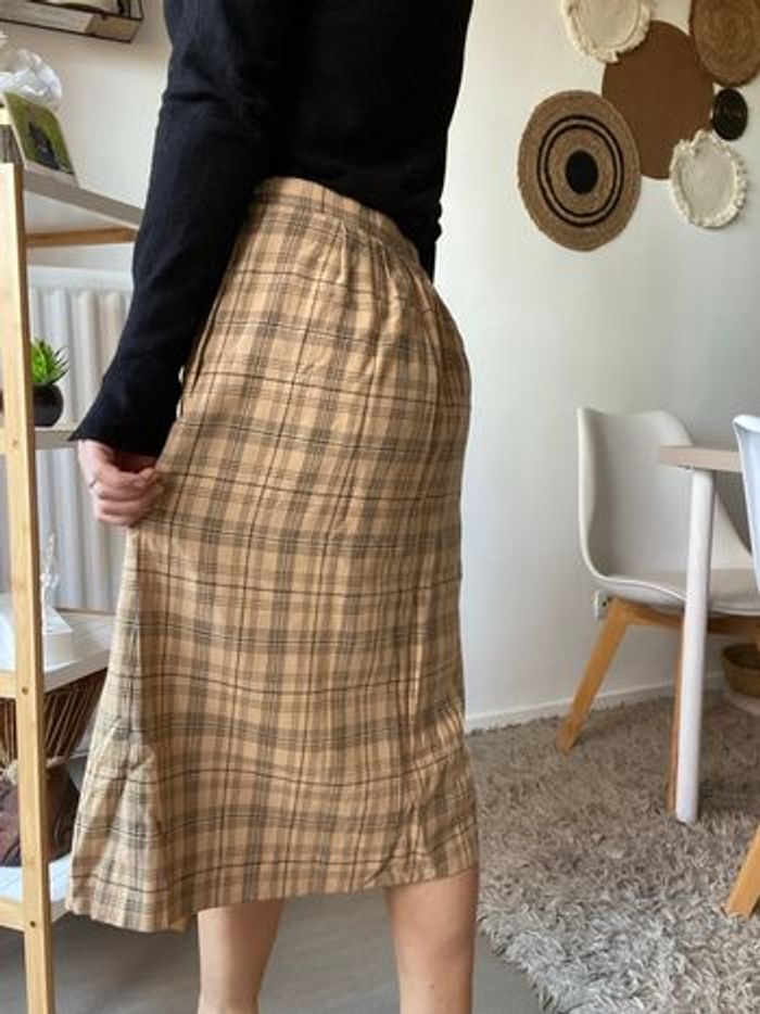 Jupe vintage beige taille 36/38 - photo numéro 2