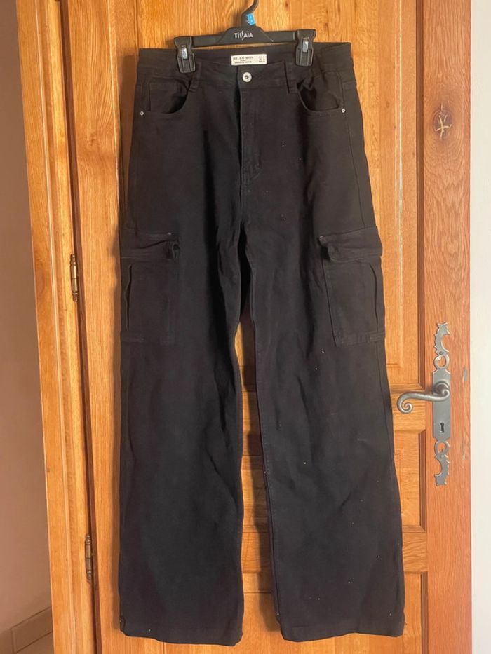 Pantalon cargo évasé