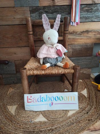 Peluche musicale lapin après la pluie Moulin roty tbe