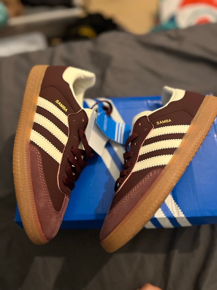 Adidas samba cuir bordeaux - photo numéro 4