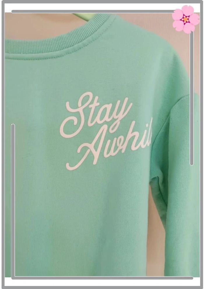 Sweat vert d'eau Tex 2-3ans - photo numéro 2