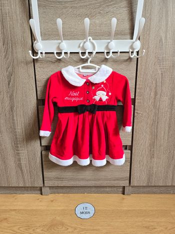 Vêtement Bébé Fille - Robe Noël - 12 mois