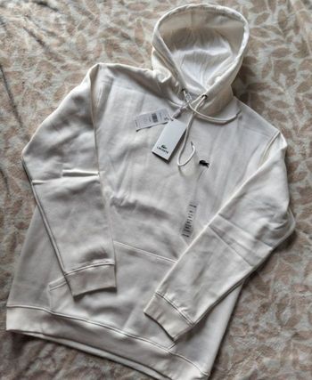 Sweat homme lacoste blanc créme taille XXL 100% coton 50€