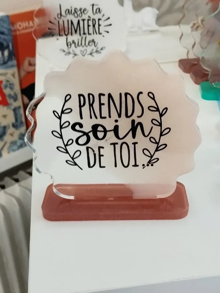 idée cadeau ornement bureau coiffeuse couvre tasse en résine abr014